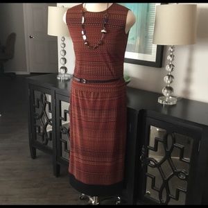 Casual Corner 2pc. Pattern Printed Skirt Set